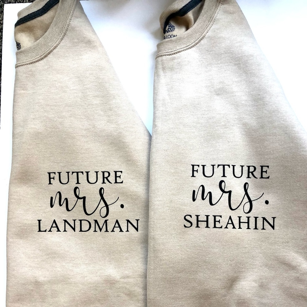 CUSTOM wedding mrs sweatshirt